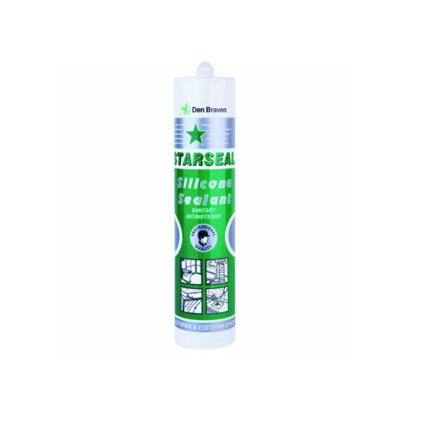 starseal gree Bostik Den Braven Starseal Σφραγιστική Σιλικόνη Αντιμουχλική Διάφανη 260ml