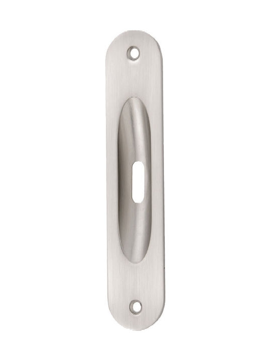 xoufta215s Χούφτα Πόρτας 215 με Οπή 166mm Νίκελ Ματ