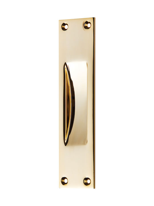 zog230goldshiny Zogometal 230 Χούφτα Πόρτας χωρίς Οπή 158mm Χρυσή