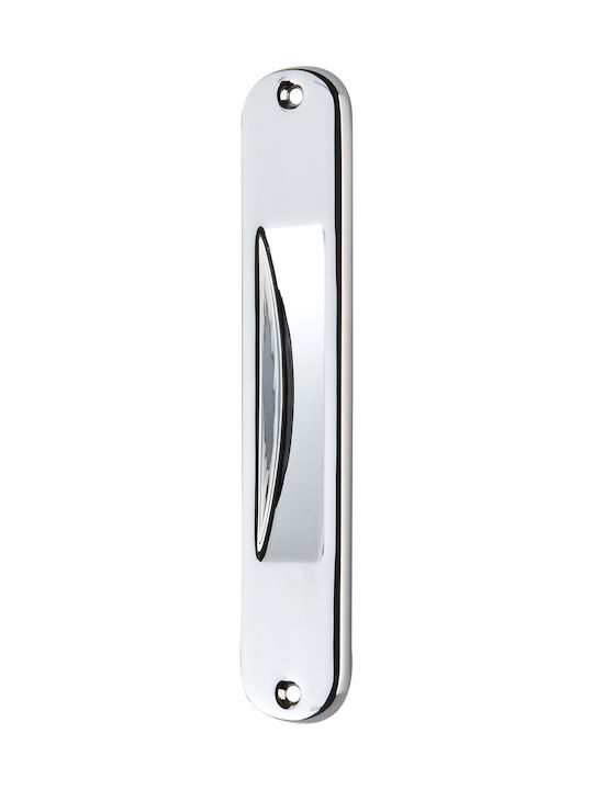 zogo219silvshin Zogometal 219 Χούφτα Πόρτας χωρίς Οπή 178mm Νίκελ